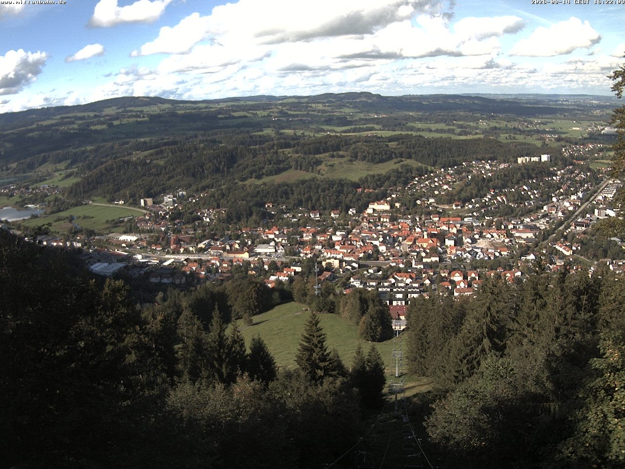 Archiv Foto Webcam Aussicht auf Immenstadt von der Mittagbahn