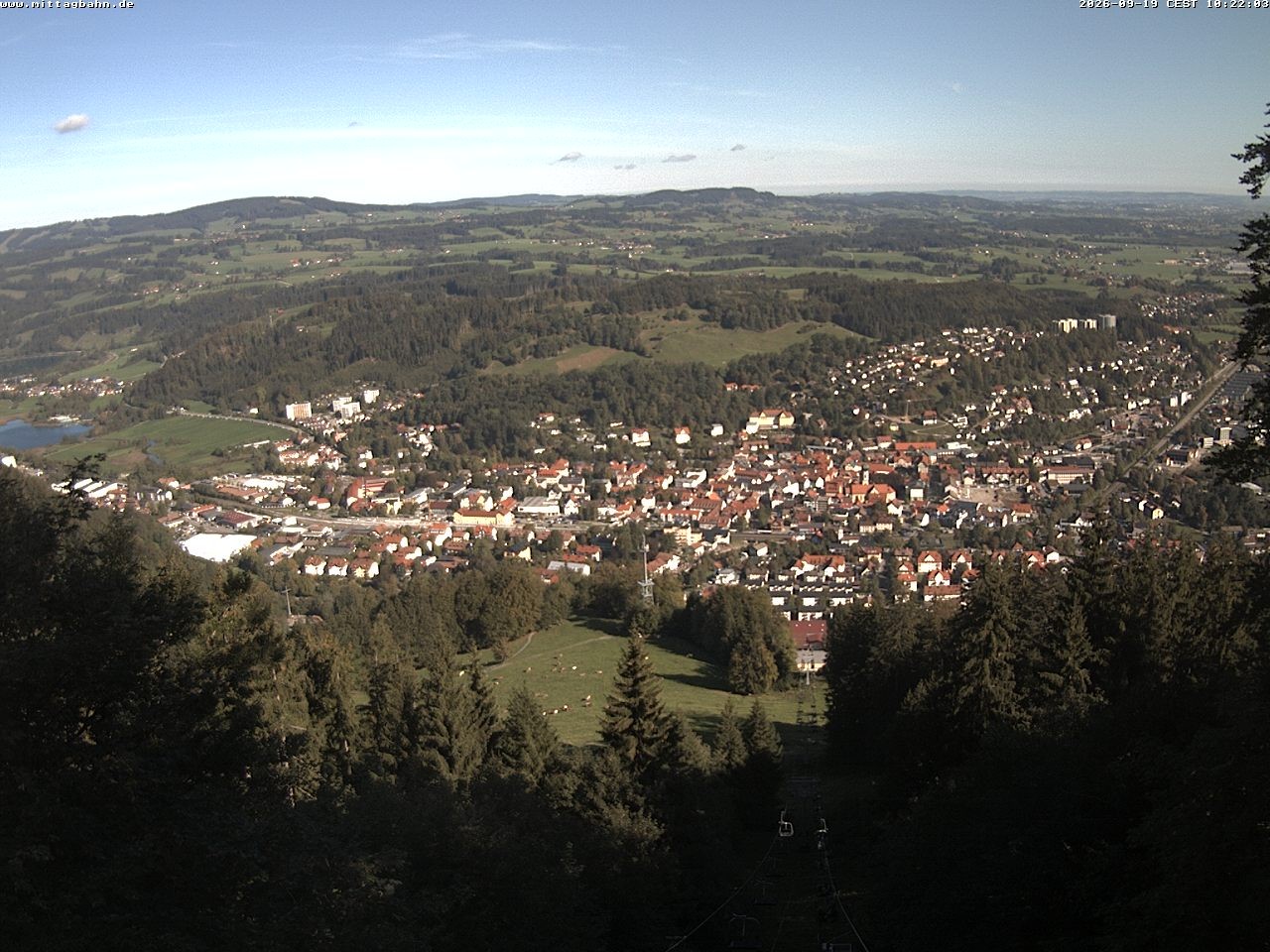 Archiv Foto Webcam Aussicht auf Immenstadt von der Mittagbahn