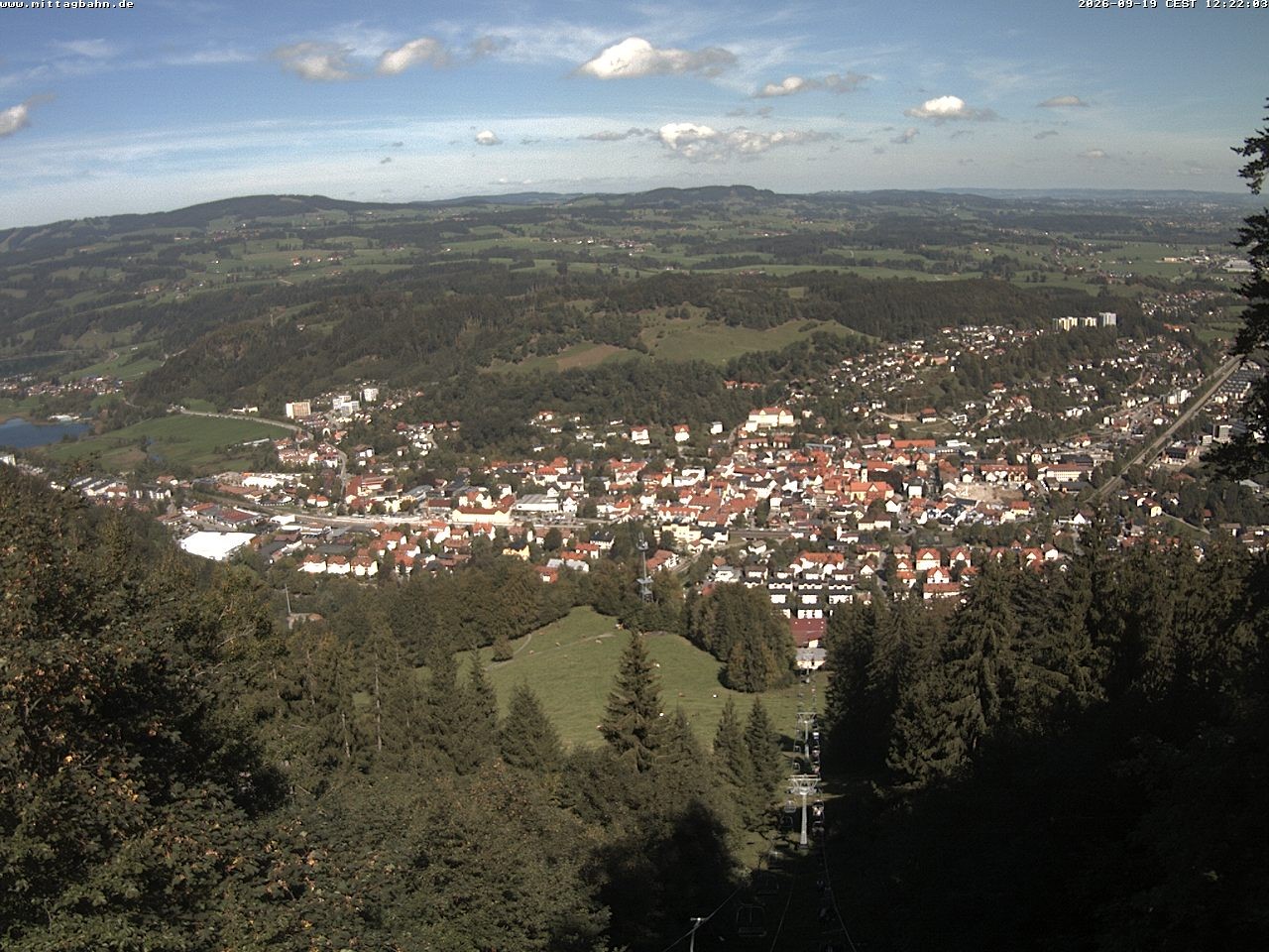 Archiv Foto Webcam Aussicht auf Immenstadt von der Mittagbahn