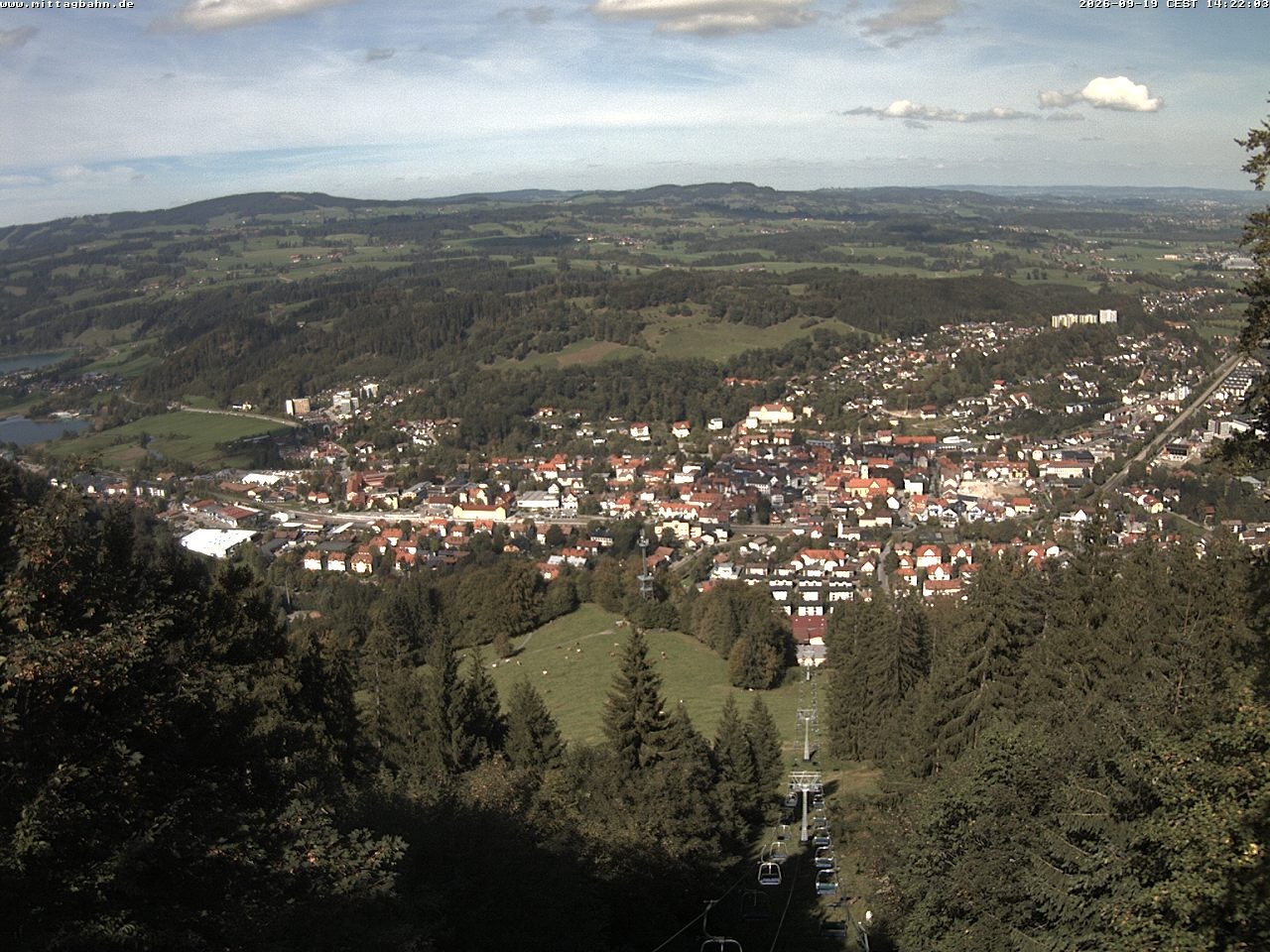 Archiv Foto Webcam Aussicht auf Immenstadt von der Mittagbahn