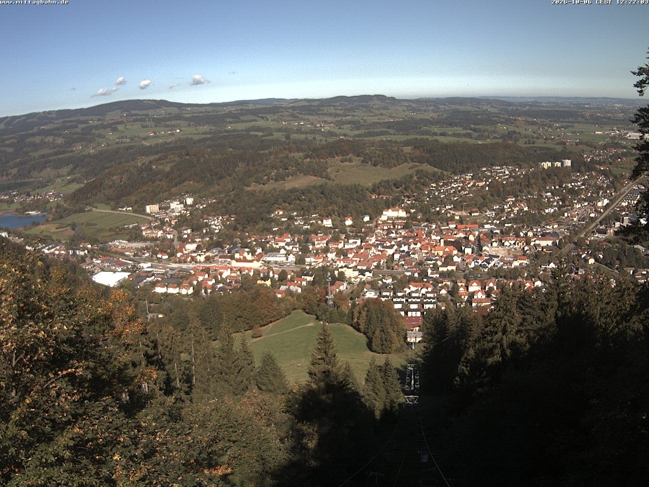 Archiv Foto Webcam Aussicht auf Immenstadt von der Mittagbahn