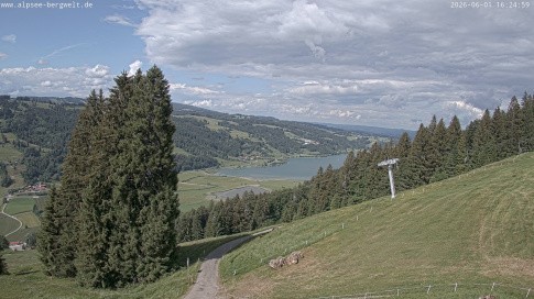 Archiv Foto Webcam Immenstadt: Alpsee Bergwelt Sesselbahn