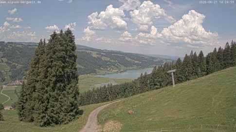 Archiv Foto Webcam Immenstadt: Alpsee Bergwelt Sesselbahn