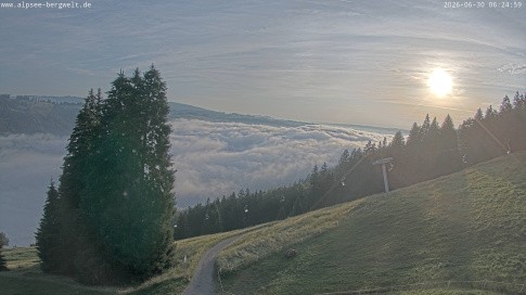 Archiv Foto Webcam Immenstadt: Alpsee Bergwelt Sesselbahn