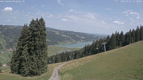 Archiv Foto Webcam Immenstadt: Alpsee Bergwelt Sesselbahn