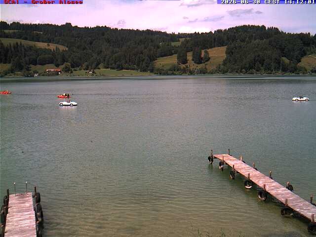 Archived image Webcam Lake "Großer Alpsee"
