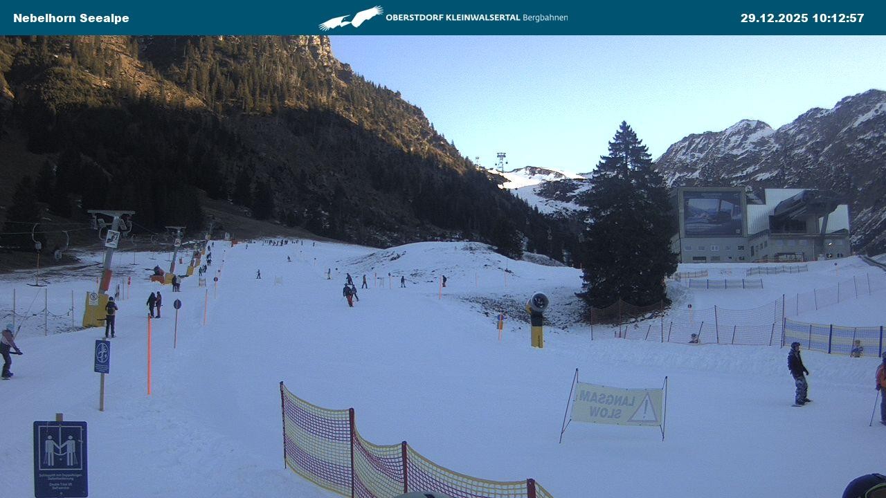 Archiv Foto Webcam Nebelhornbahn Mittelstation