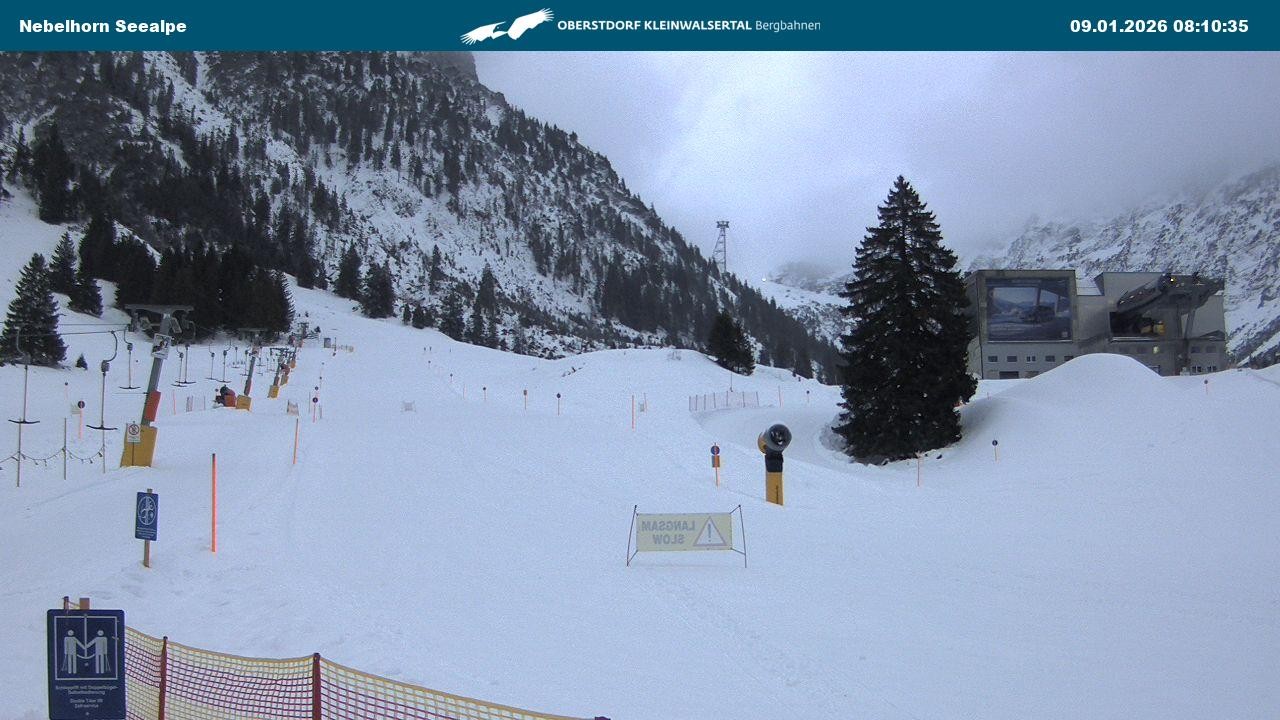 Archiv Foto Webcam Nebelhornbahn Mittelstation
