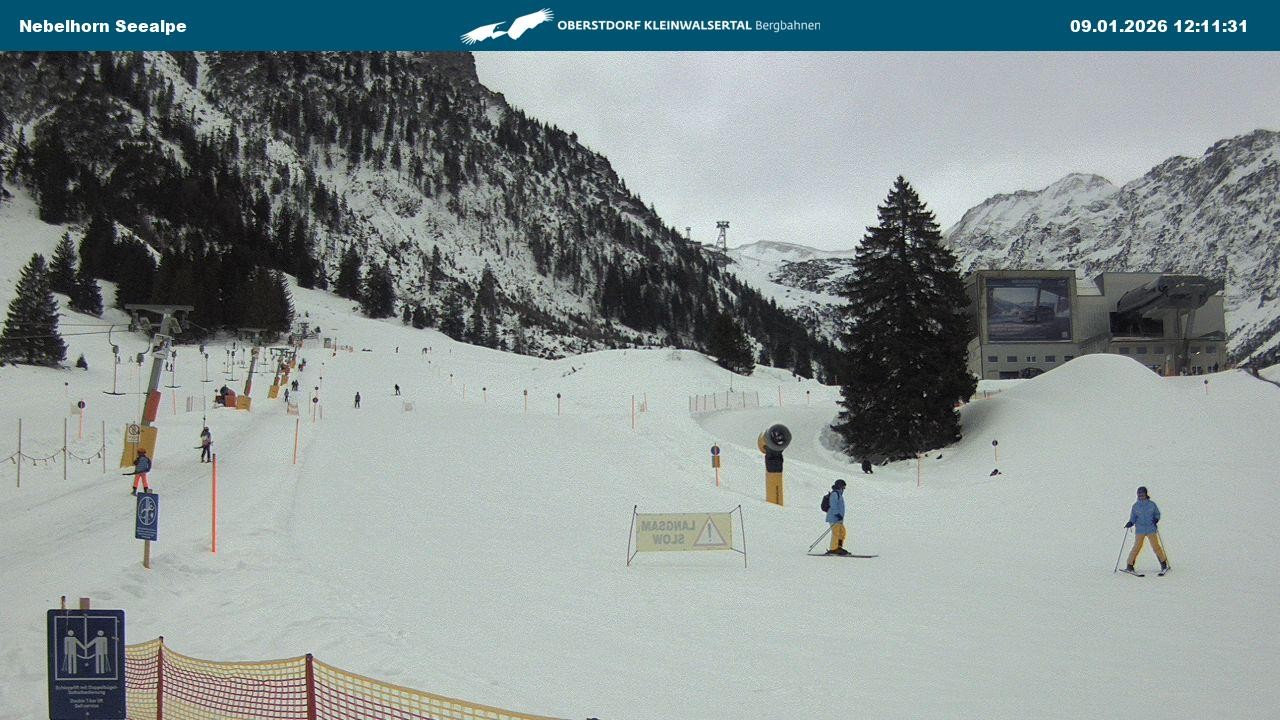 Archiv Foto Webcam Nebelhornbahn Mittelstation