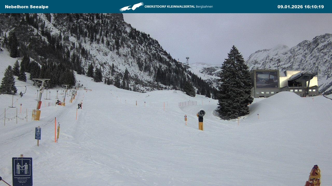 Archiv Foto Webcam Nebelhornbahn Mittelstation