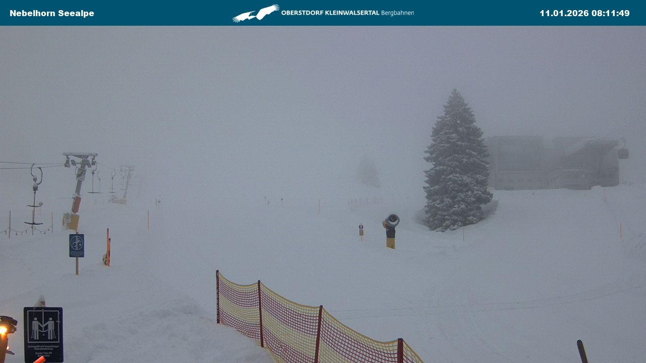 Archiv Foto Webcam Nebelhornbahn Mittelstation