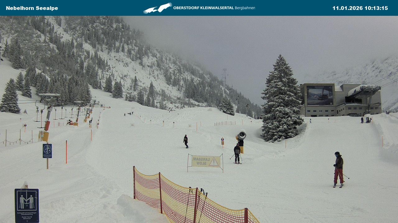 Archiv Foto Webcam Nebelhornbahn Mittelstation
