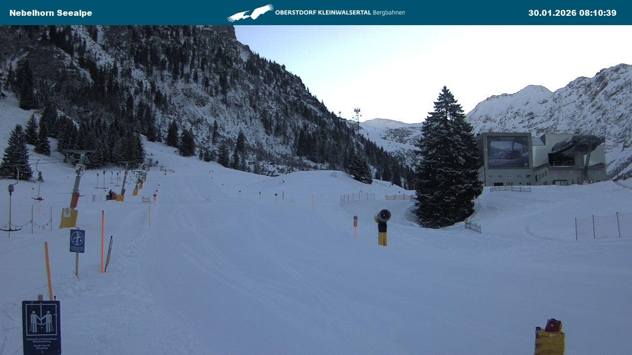 Archiv Foto Webcam Nebelhornbahn Mittelstation