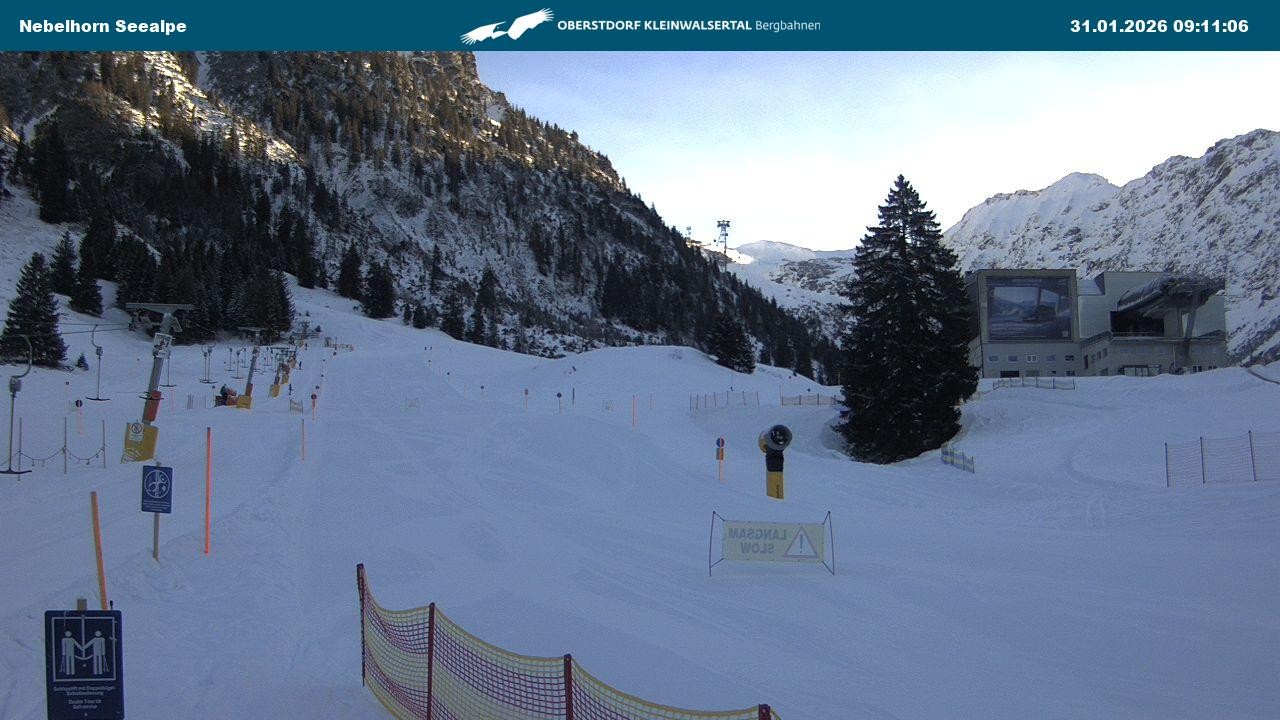 Archiv Foto Webcam Nebelhornbahn Mittelstation