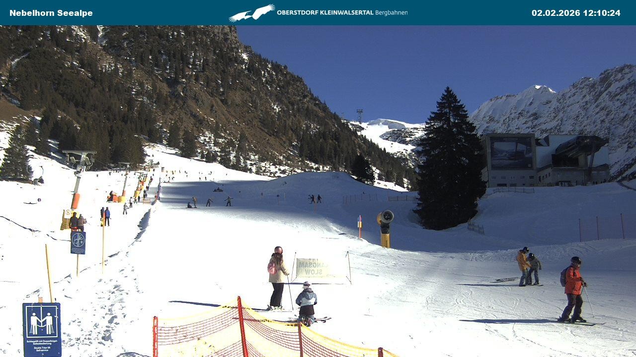 Archiv Foto Webcam Nebelhornbahn Mittelstation