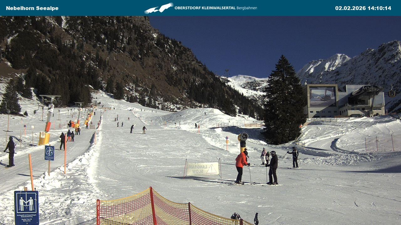 Archiv Foto Webcam Nebelhornbahn Mittelstation