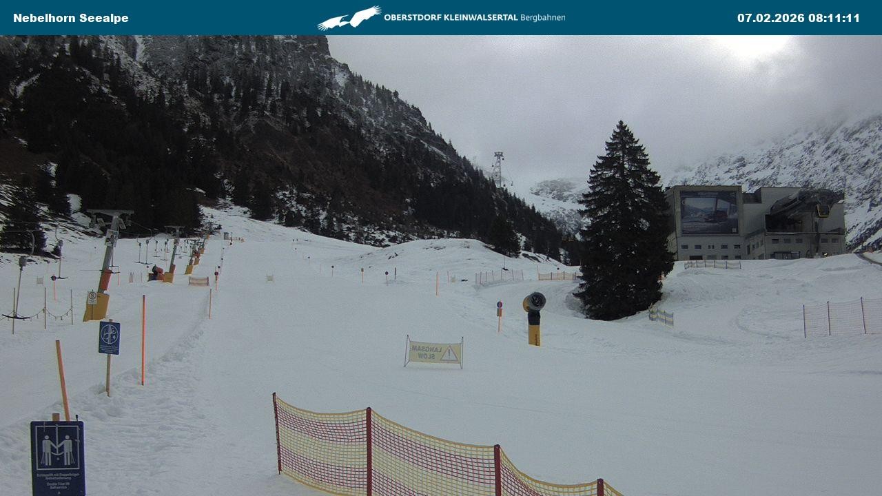 Archiv Foto Webcam Nebelhornbahn Mittelstation