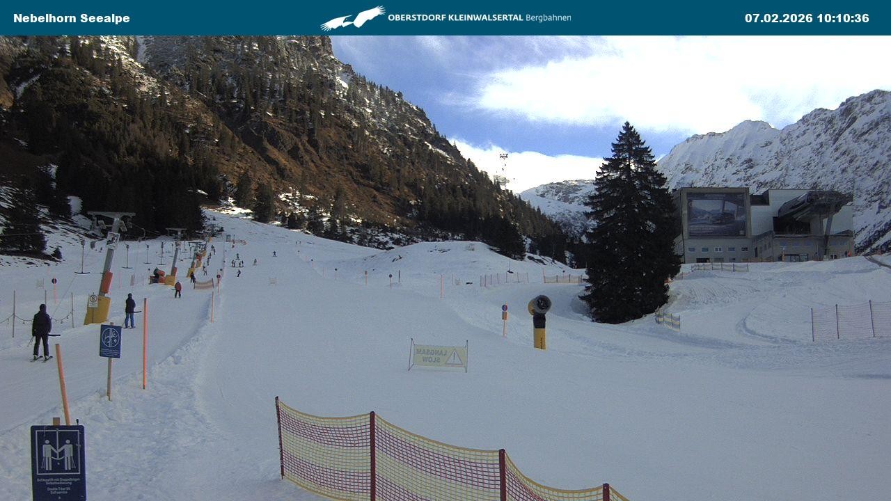 Archiv Foto Webcam Nebelhornbahn Mittelstation