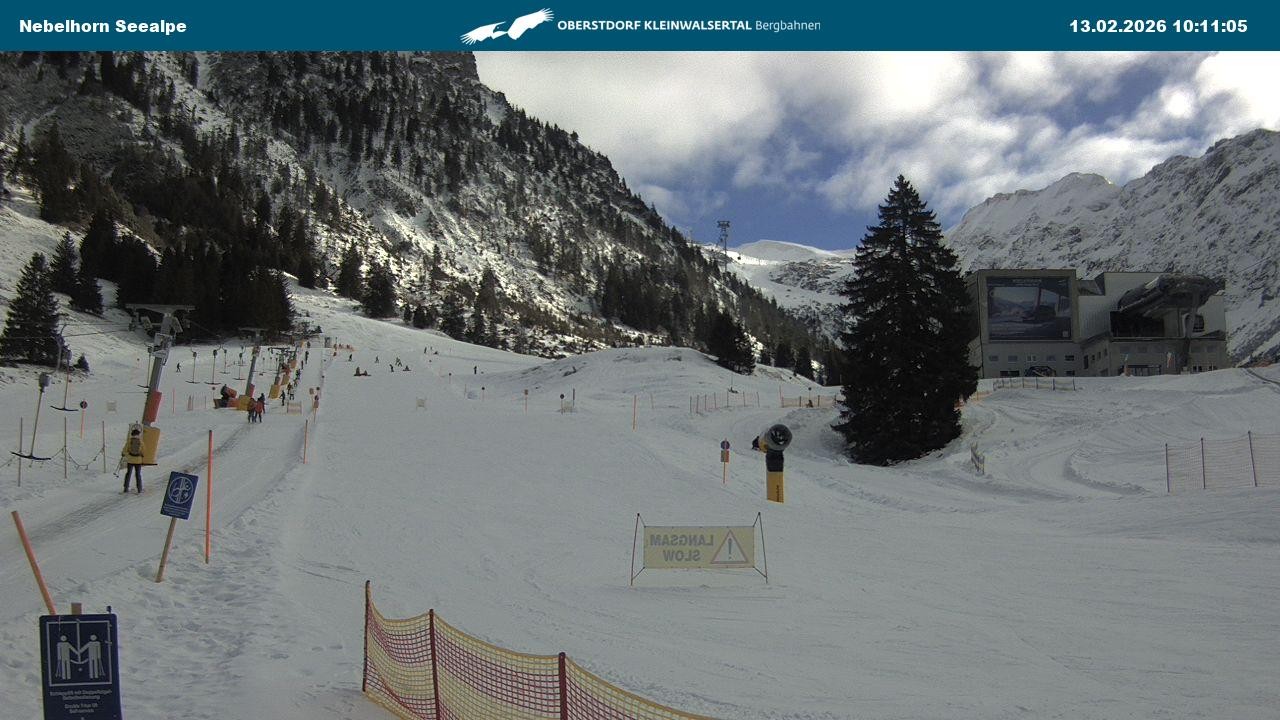 Archiv Foto Webcam Nebelhornbahn Mittelstation