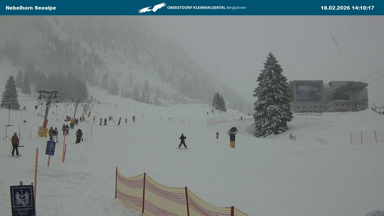 Archiv Foto Webcam Nebelhornbahn Mittelstation
