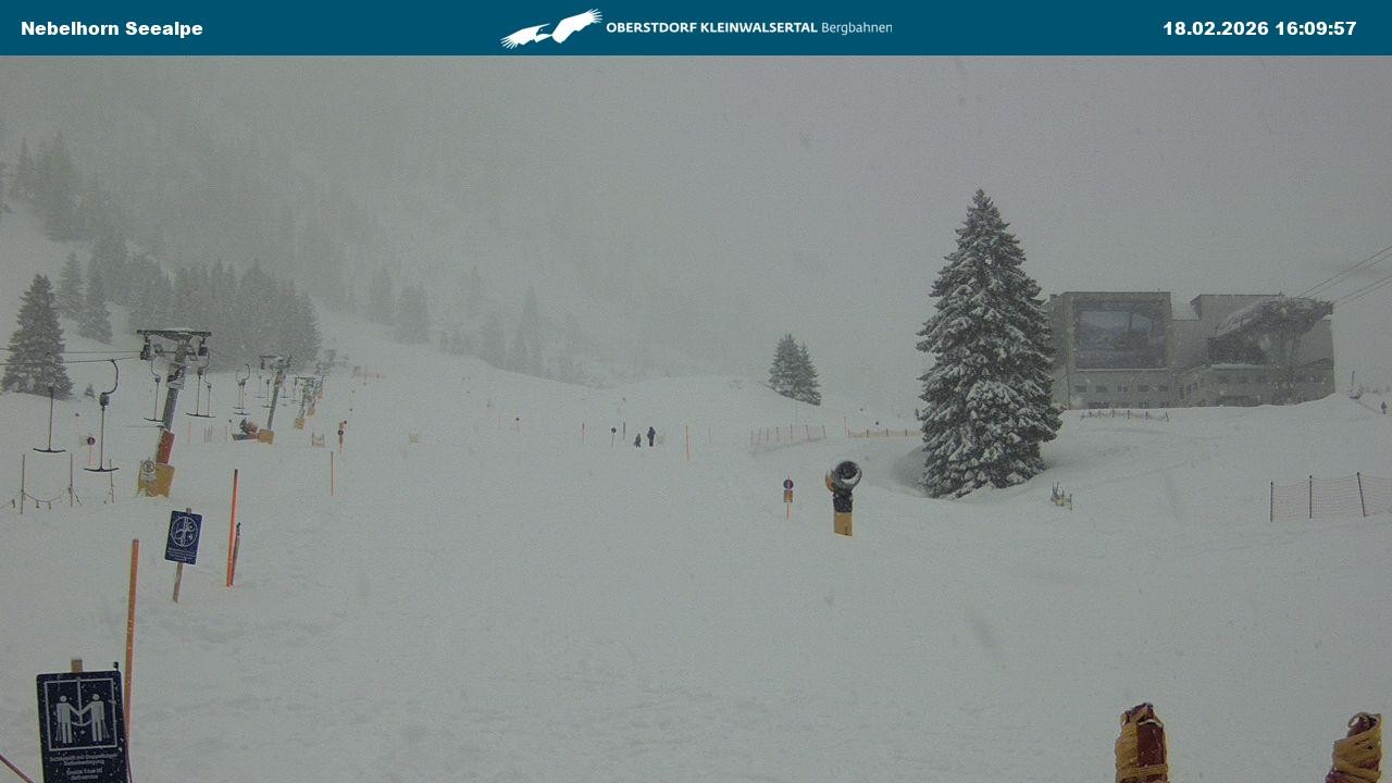 Archiv Foto Webcam Nebelhornbahn Mittelstation