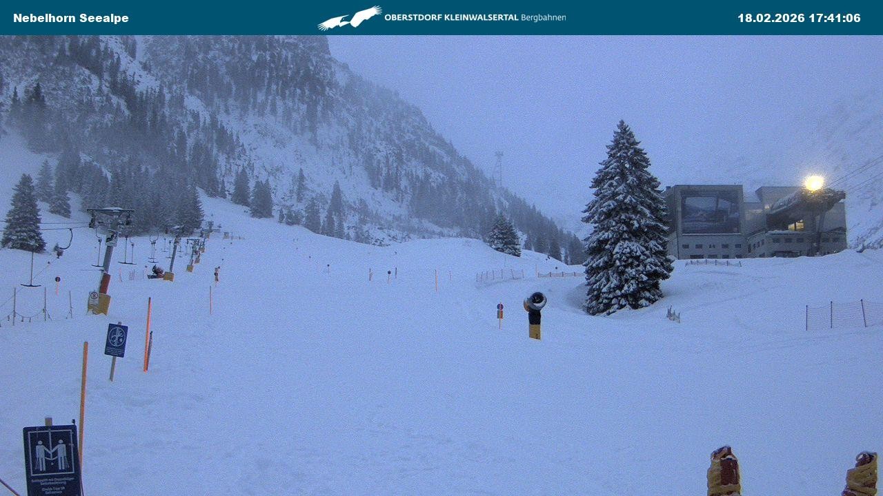 Archiv Foto Webcam Nebelhornbahn Mittelstation