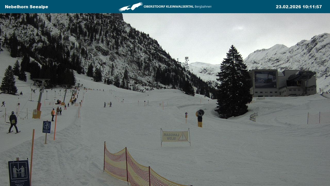 Archiv Foto Webcam Nebelhornbahn Mittelstation