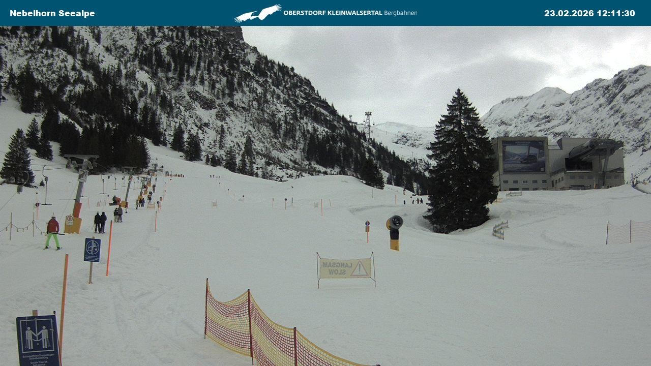 Archiv Foto Webcam Nebelhornbahn Mittelstation