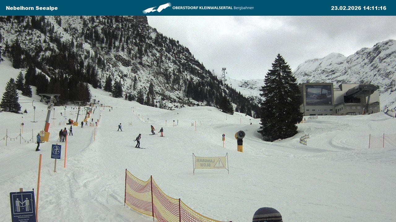 Archiv Foto Webcam Nebelhornbahn Mittelstation