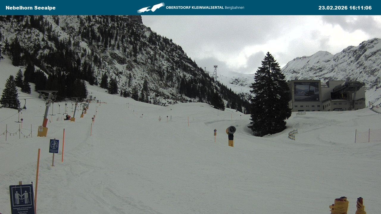 Archiv Foto Webcam Nebelhornbahn Mittelstation