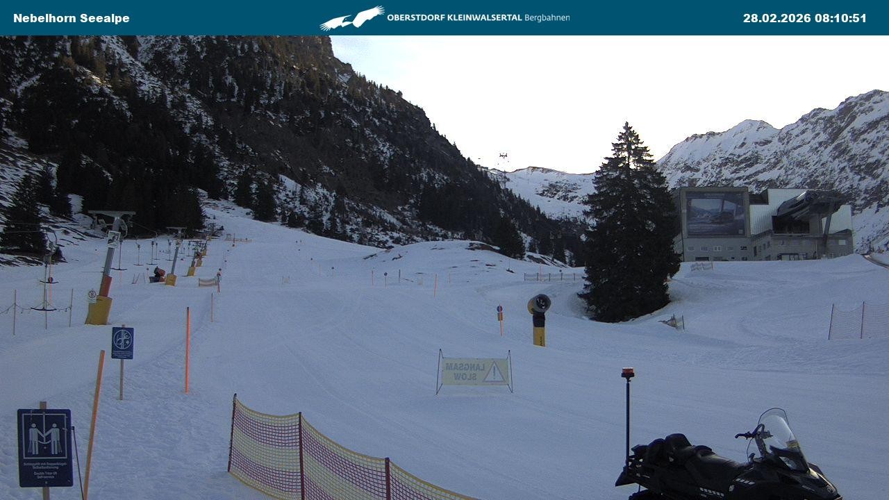 Archiv Foto Webcam Nebelhornbahn Mittelstation