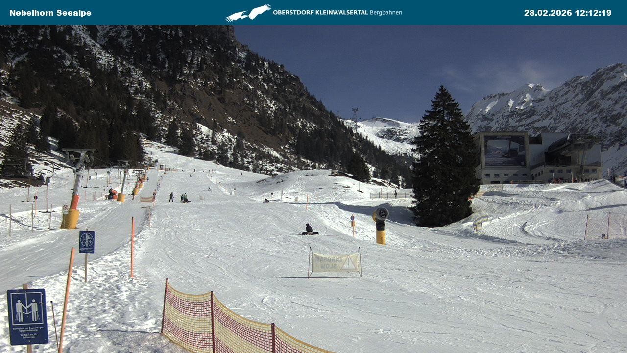 Archiv Foto Webcam Nebelhornbahn Mittelstation