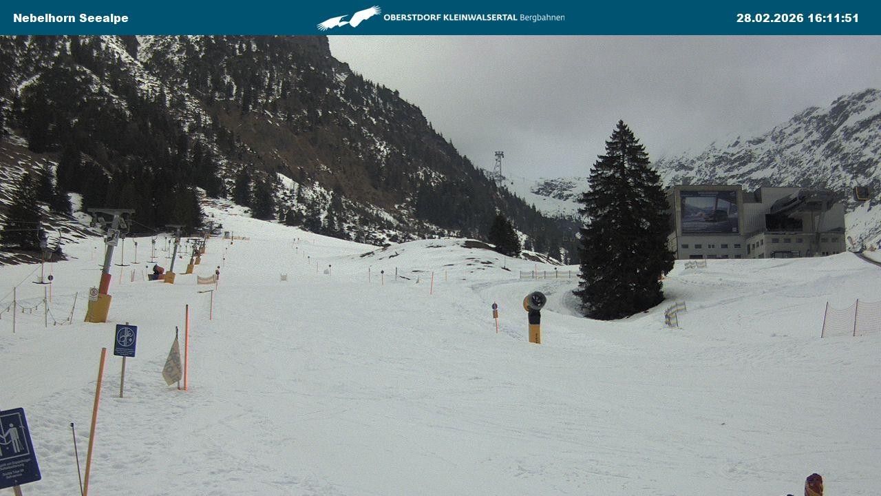 Archiv Foto Webcam Nebelhornbahn Mittelstation