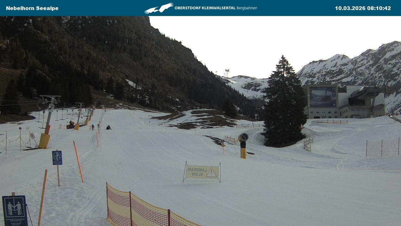 Archiv Foto Webcam Nebelhornbahn Mittelstation