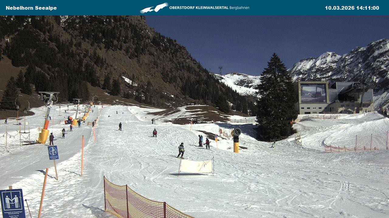 Archiv Foto Webcam Nebelhornbahn Mittelstation