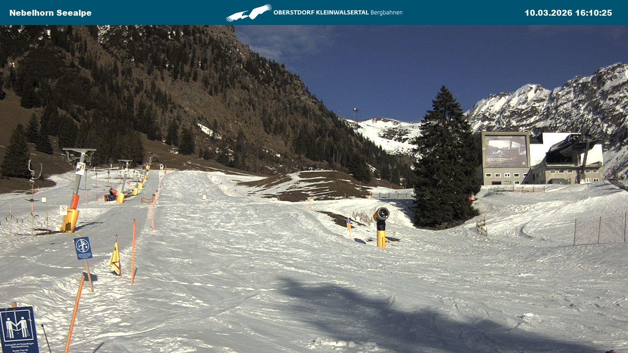 Archiv Foto Webcam Nebelhornbahn Mittelstation