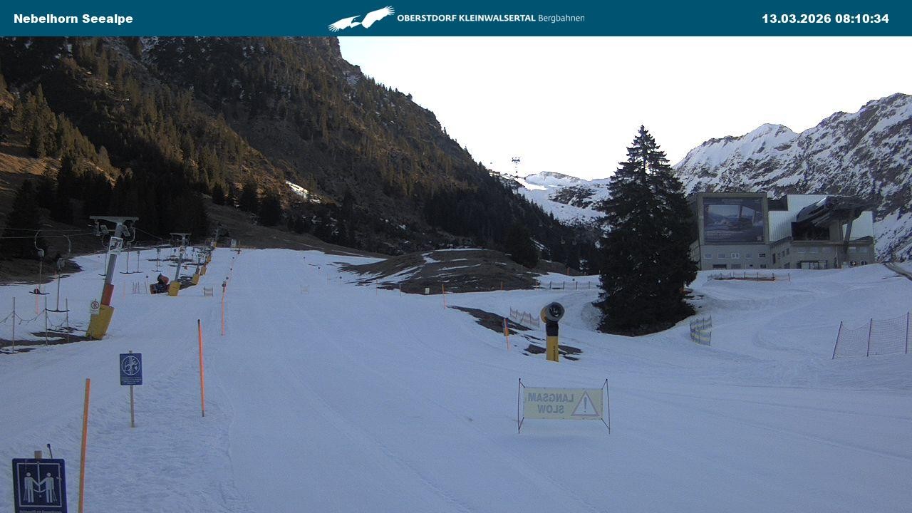 Archiv Foto Webcam Nebelhornbahn Mittelstation