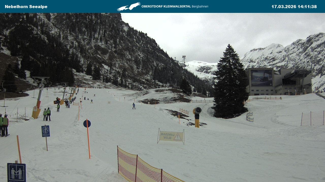 Archiv Foto Webcam Nebelhornbahn Mittelstation