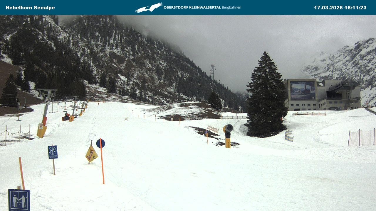 Archiv Foto Webcam Nebelhornbahn Mittelstation