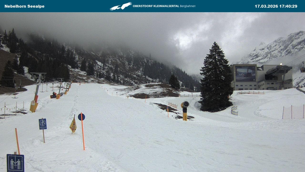 Archiv Foto Webcam Nebelhornbahn Mittelstation