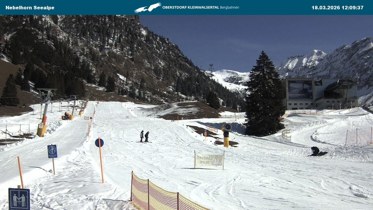 Archived image Webcam Cable car Nebelhorn station Seealpe