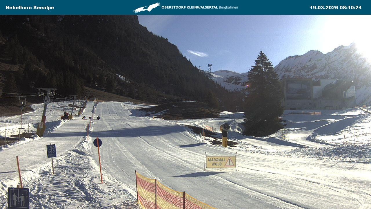 Archiv Foto Webcam Nebelhornbahn Mittelstation