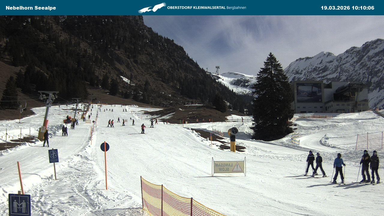 Archiv Foto Webcam Nebelhornbahn Mittelstation