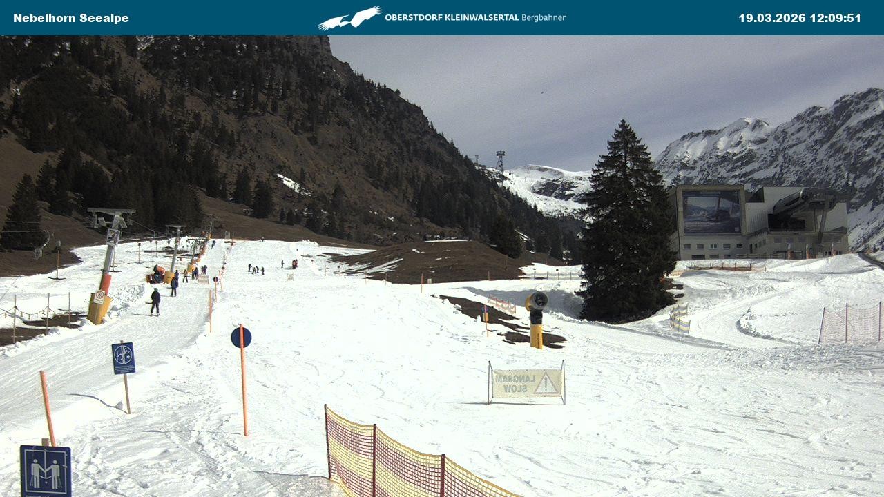 Archiv Foto Webcam Nebelhornbahn Mittelstation