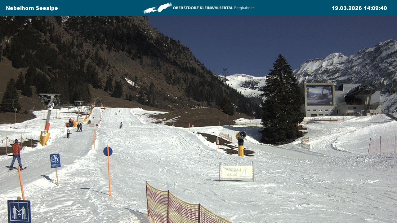 Archiv Foto Webcam Nebelhornbahn Mittelstation
