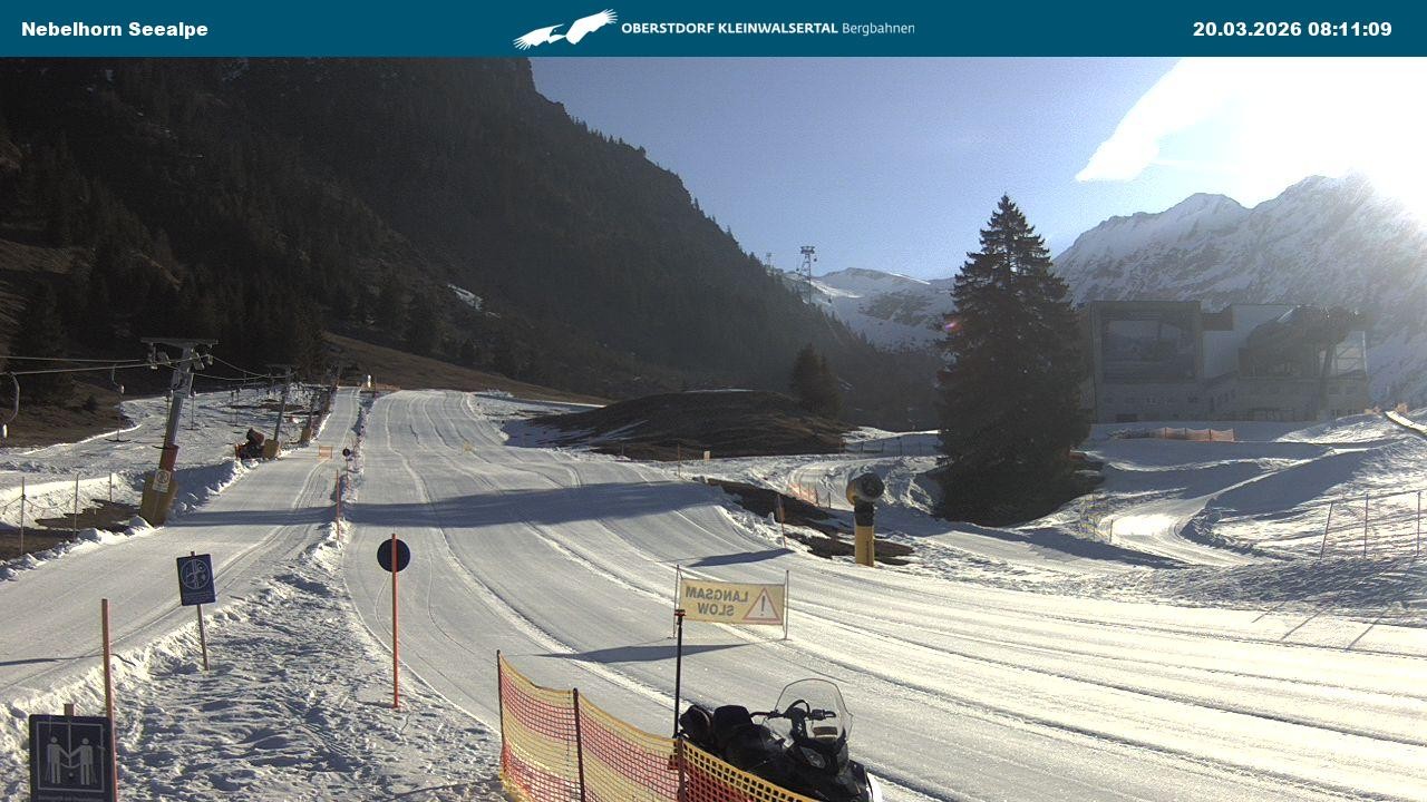 Archiv Foto Webcam Nebelhornbahn Mittelstation