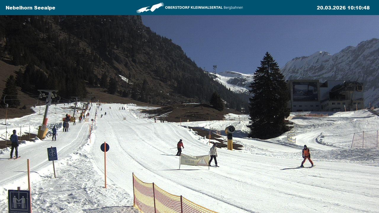 Archiv Foto Webcam Nebelhornbahn Mittelstation