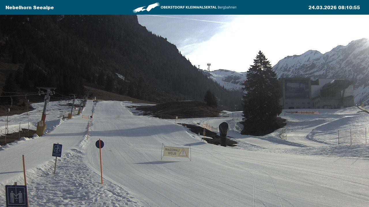 Archiv Foto Webcam Nebelhornbahn Mittelstation