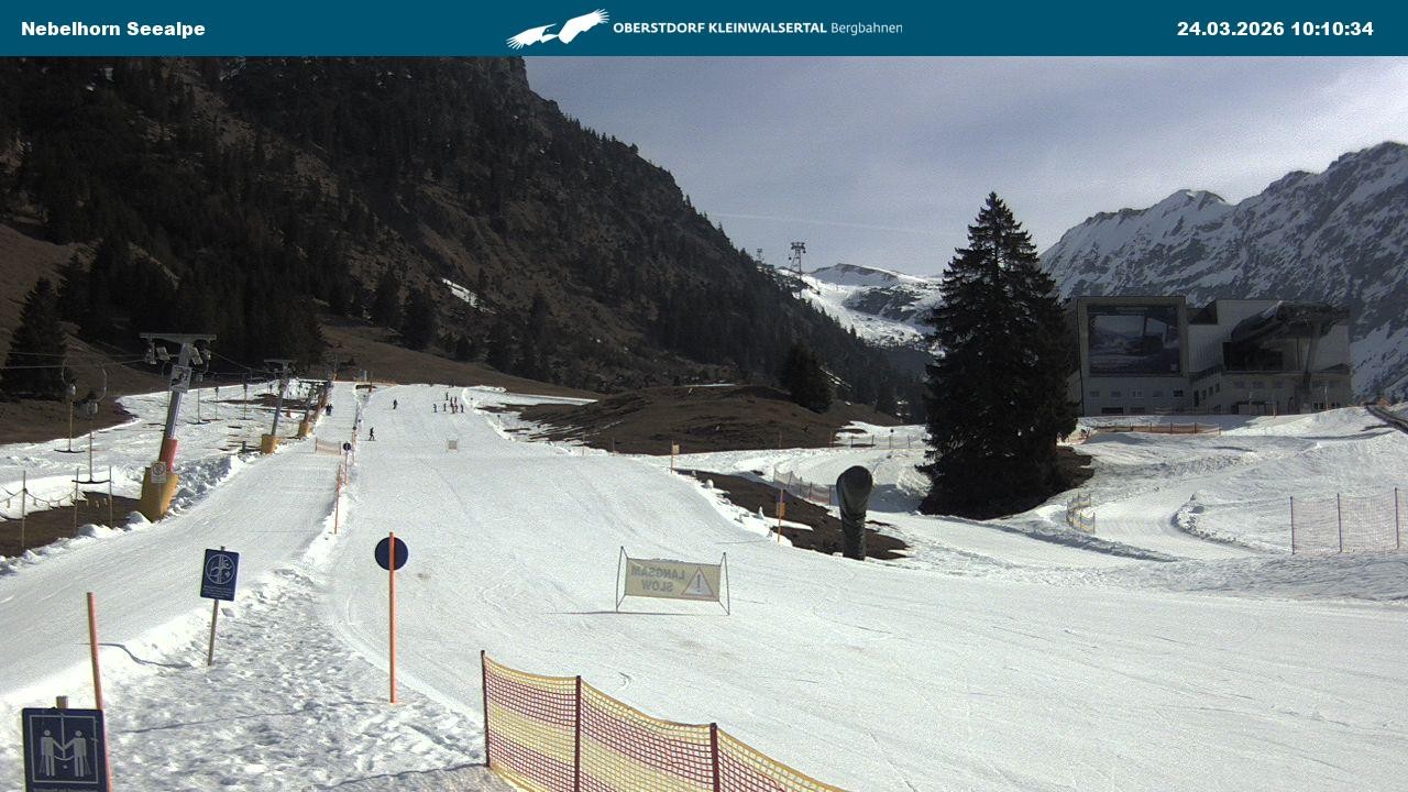 Archiv Foto Webcam Nebelhornbahn Mittelstation