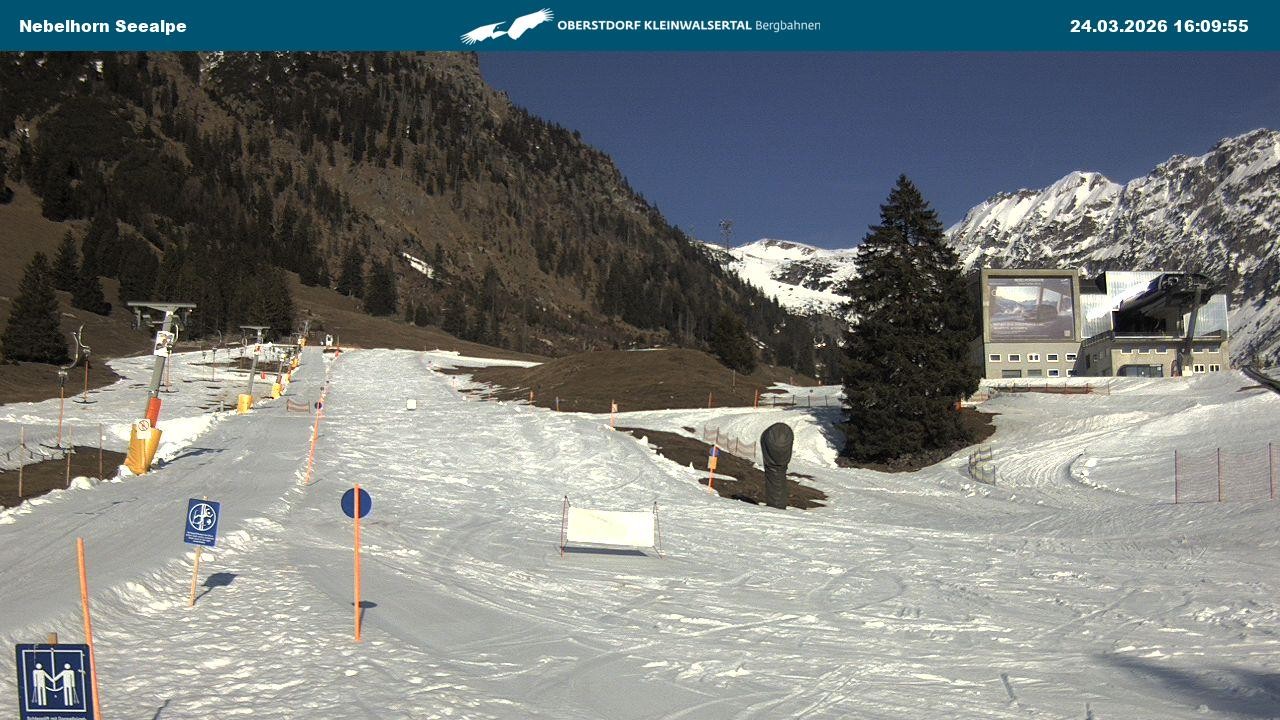 Archiv Foto Webcam Nebelhornbahn Mittelstation